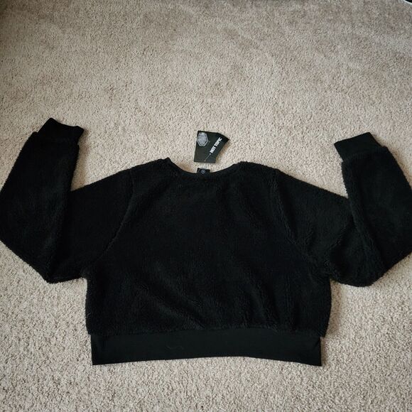 The Nightmare Before Christmas Jack Zero Pajama Crop Top Womens XL Sherpa Black - Picture 10 of 11